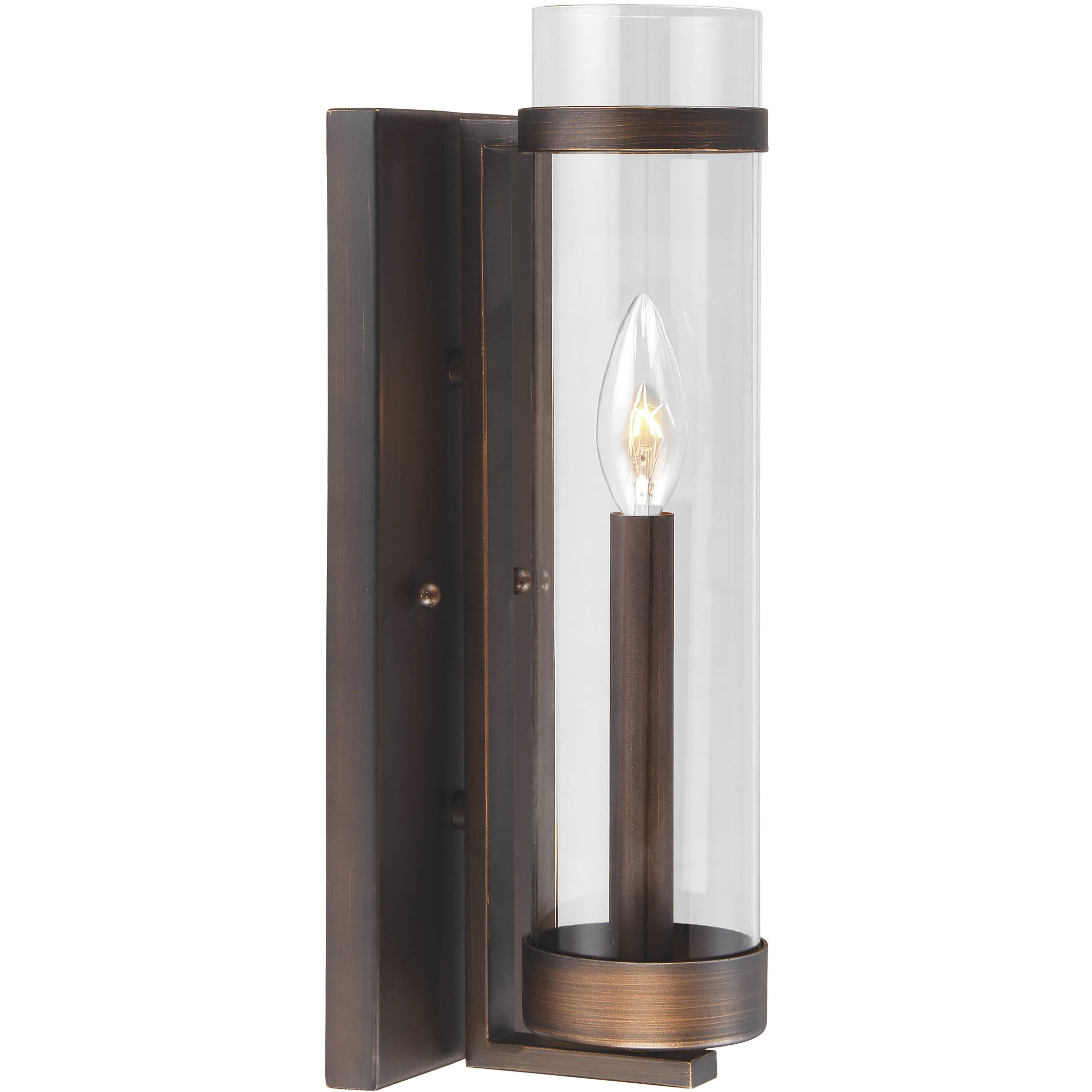 Milan Indoor Wall Sconce Wall Light in Rubbed Bronze